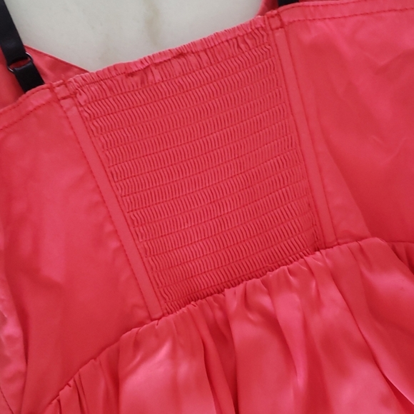 Y2k GO International coral bustier top smocked mini - Picture 5 of 8